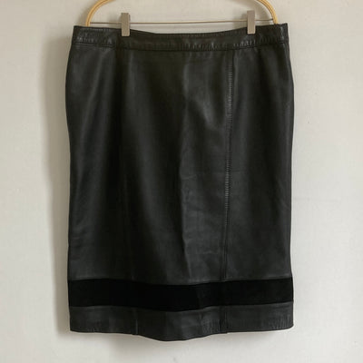 Black leather skirt