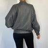 Gray Bomber leather jacket