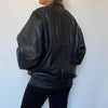 Black Bomber leather jacket