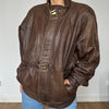 Vintage leather Bomber jacket