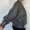 Gray Bomber leather jacket