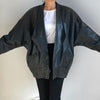 Bomber leather jacket