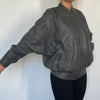 Gray Bomber leather jacket