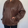 Brown Bomber leather jacket