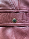 Burgundy Bomber leather jacket