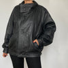 Black Bomber leather jacket