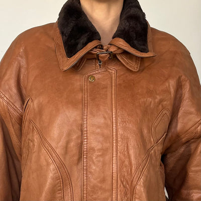 Aviator brown Bomber jacket