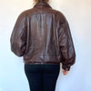 Dark brown Bomber leather jacket