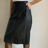 Black leather skirt