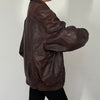 Brown Bomber leather jacket