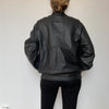 Black Bomber leather jacket