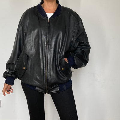 Aviator Bomber leather jacket