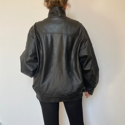 Bomber leather jacket