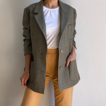 Check Plaid Blazer