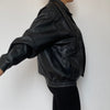 Black Bomber leather jacket