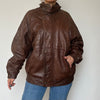 Vintage leather Bomber jacket