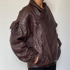 Dark Burgundy Bomber leather jacket