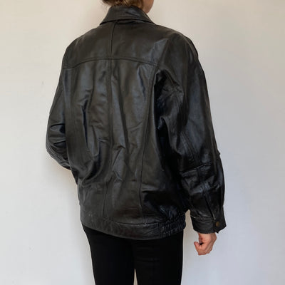 Bomber leather jacket