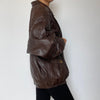 Brown Bomber leather jacket