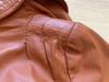 Crop leather jacket