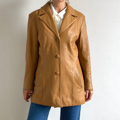 Camel leather jacket