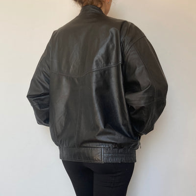 Bomber leather jacket