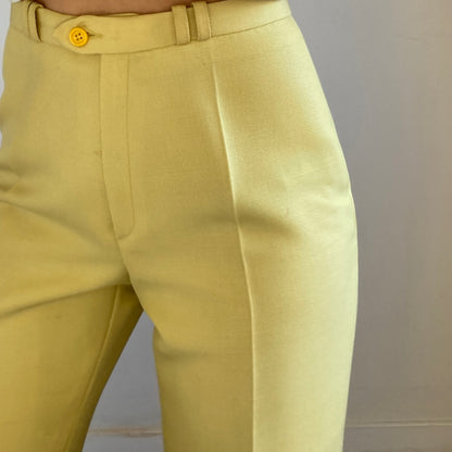 Wool Yellow Trousers