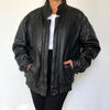 Black Bomber leather jacket