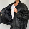 Black Bomber leather jacket