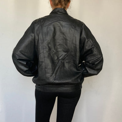 Bomber leather jacket