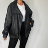 Black Bomber leather jacket