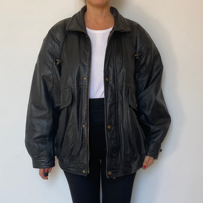 Bomber leather jacket