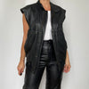 Bomber leather Vest-Jacket