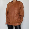 Brown Bomber leather jacket