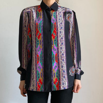 Black & Multicolour blouse