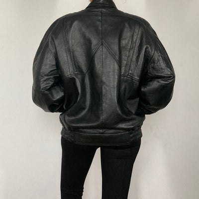 Bomber leather jacket