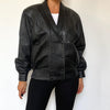 Black Bomber leather jacket