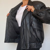 Bomber leather jacket