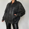 Black Bomber leather jacket