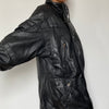 Parka leather jacket