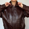 Vintage leather Bomber jacket