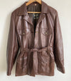 Brown leather blazer