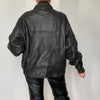 Black Bomber leather jacket