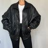 Bomber leather jacket