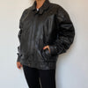 Bomber leather jacket