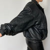 Black Bomber leather jacket