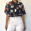 Boats & shields Print Blouse