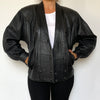 Black Bomber leather jacket