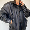 Black Bomber leather jacket