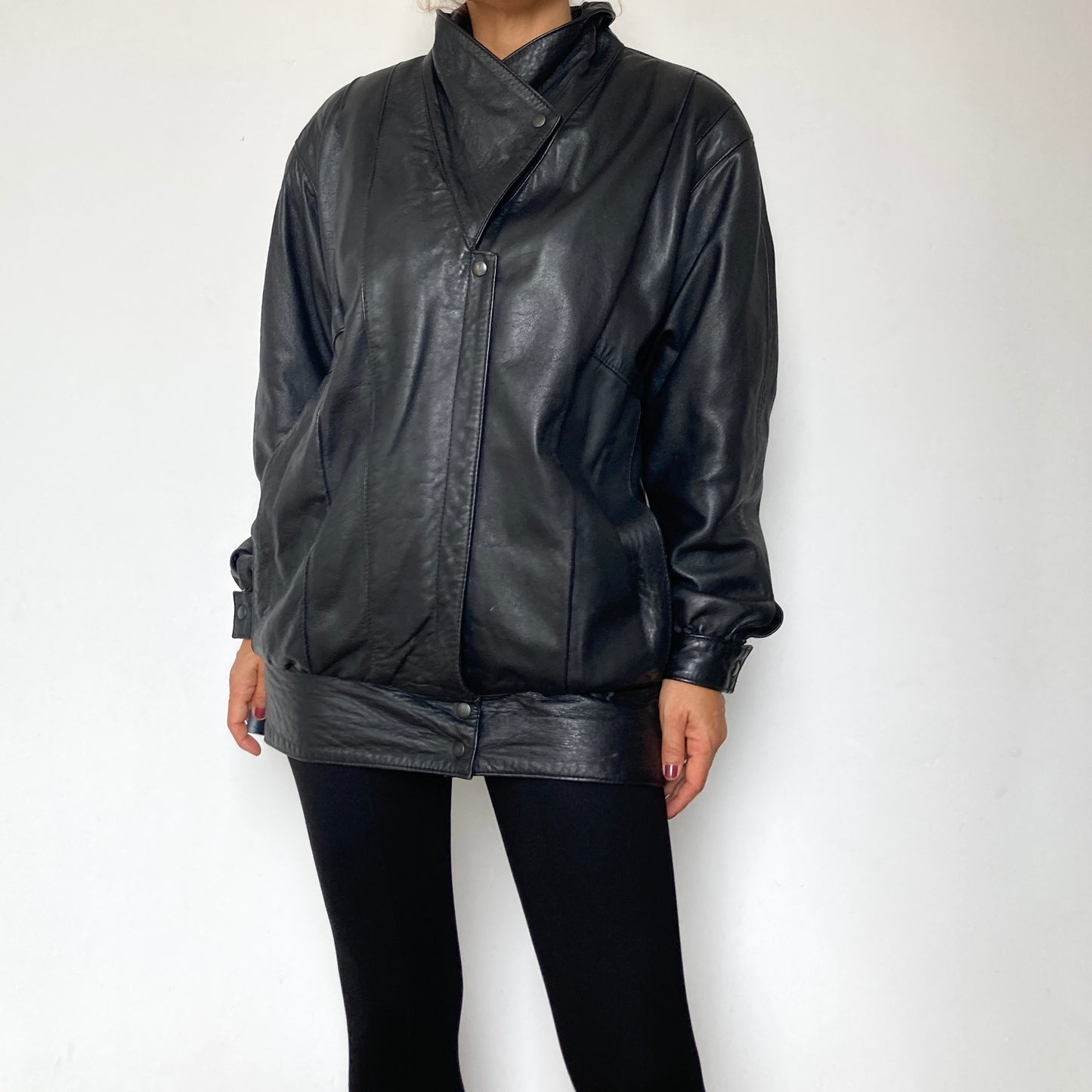 Bomber leather jacket